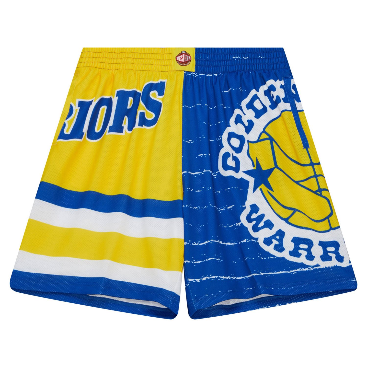 Mitchell  Ness /Gold Golden State Warriors Jumbotron 30 Shorts                                                                   - view number 2