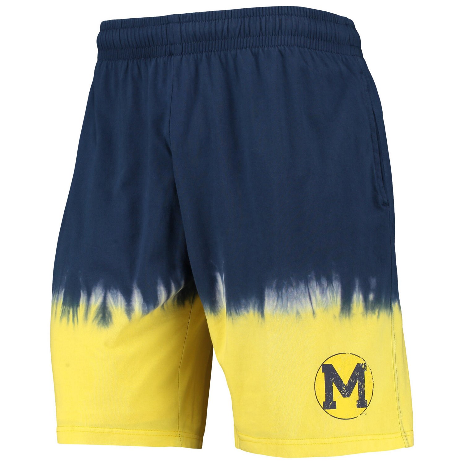 Mitchell  Ness /Gold Michigan Wolverines Tie-Dye Shorts