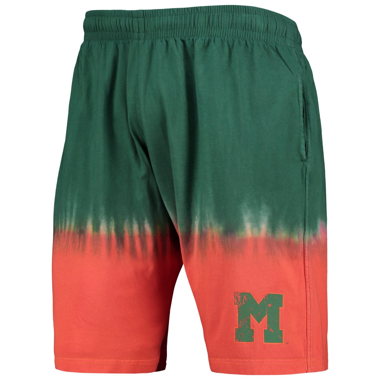 Mitchell  Ness /Green Miami Hurricanes Tie-Dye Shorts - view number 2