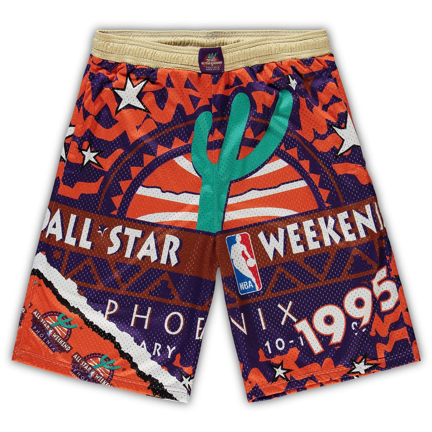 Mitchell Ness Orange NBA 1995 All Star Game Hardwood Classics Big Tall Jumbotron 20 Shorts Academy