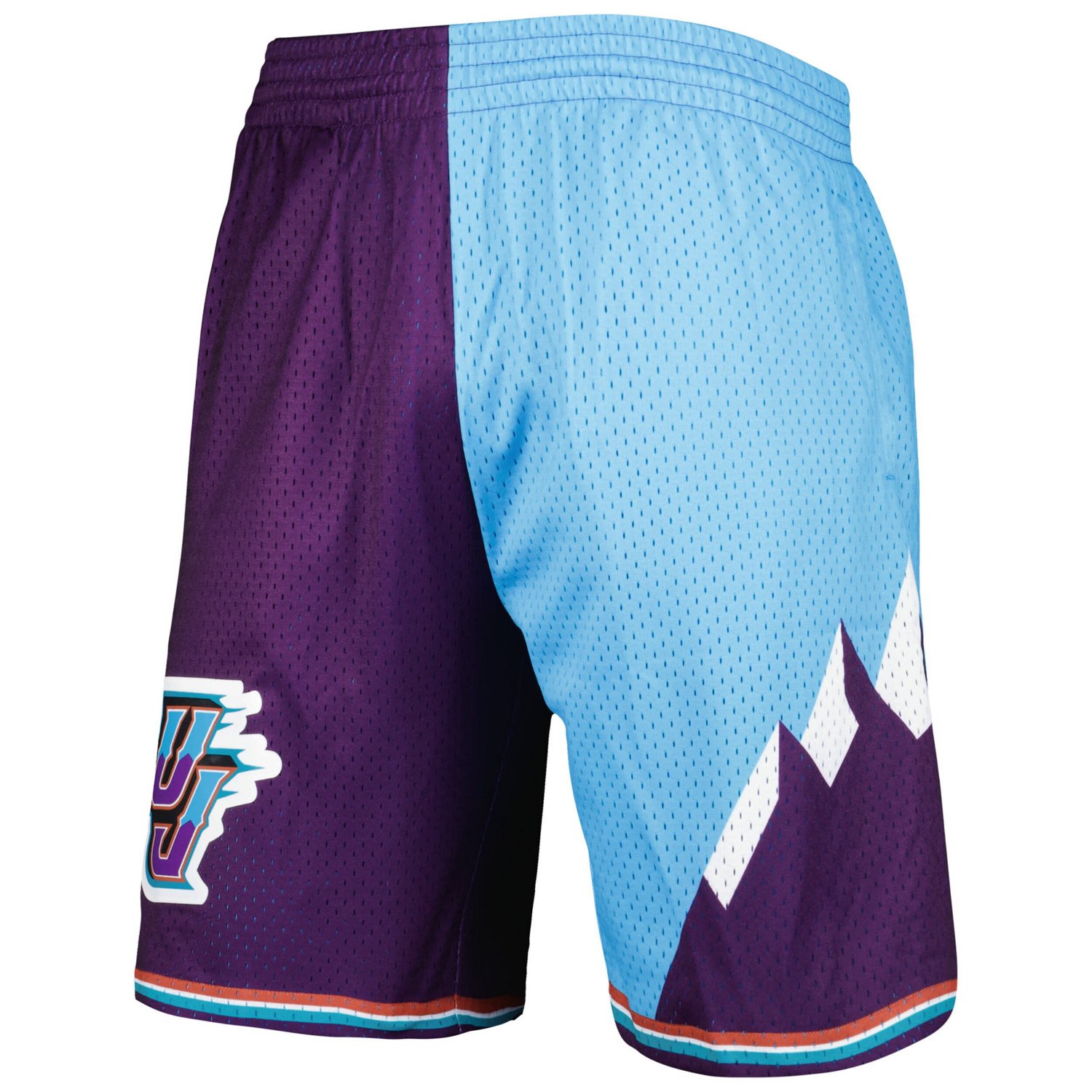 Mitchell  Ness /Purple Utah Jazz Hardwood Classics 1996 Split Swingman Shorts                                                    - view number 2