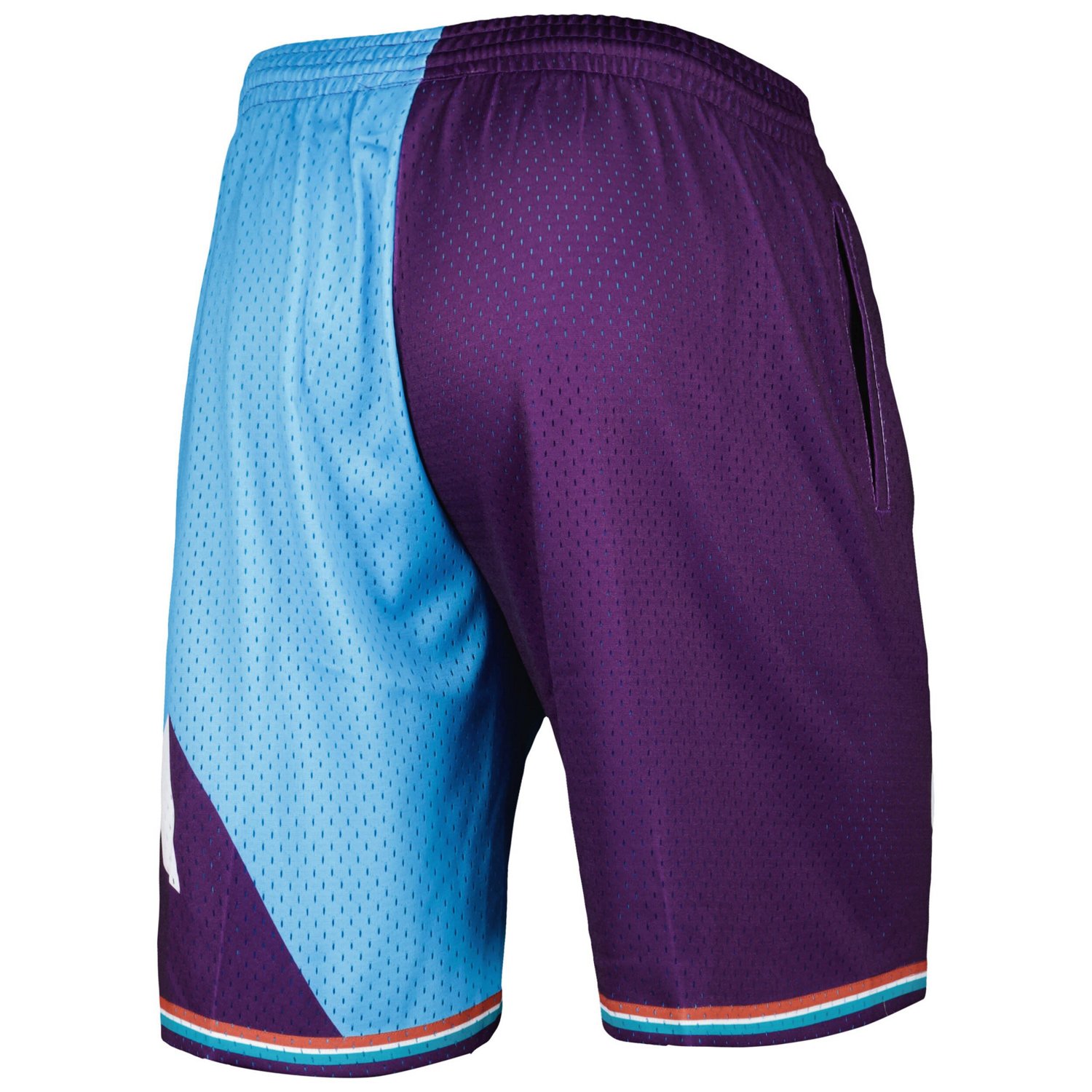 Mitchell  Ness /Purple Utah Jazz Hardwood Classics 1996 Split Swingman Shorts                                                    - view number 3