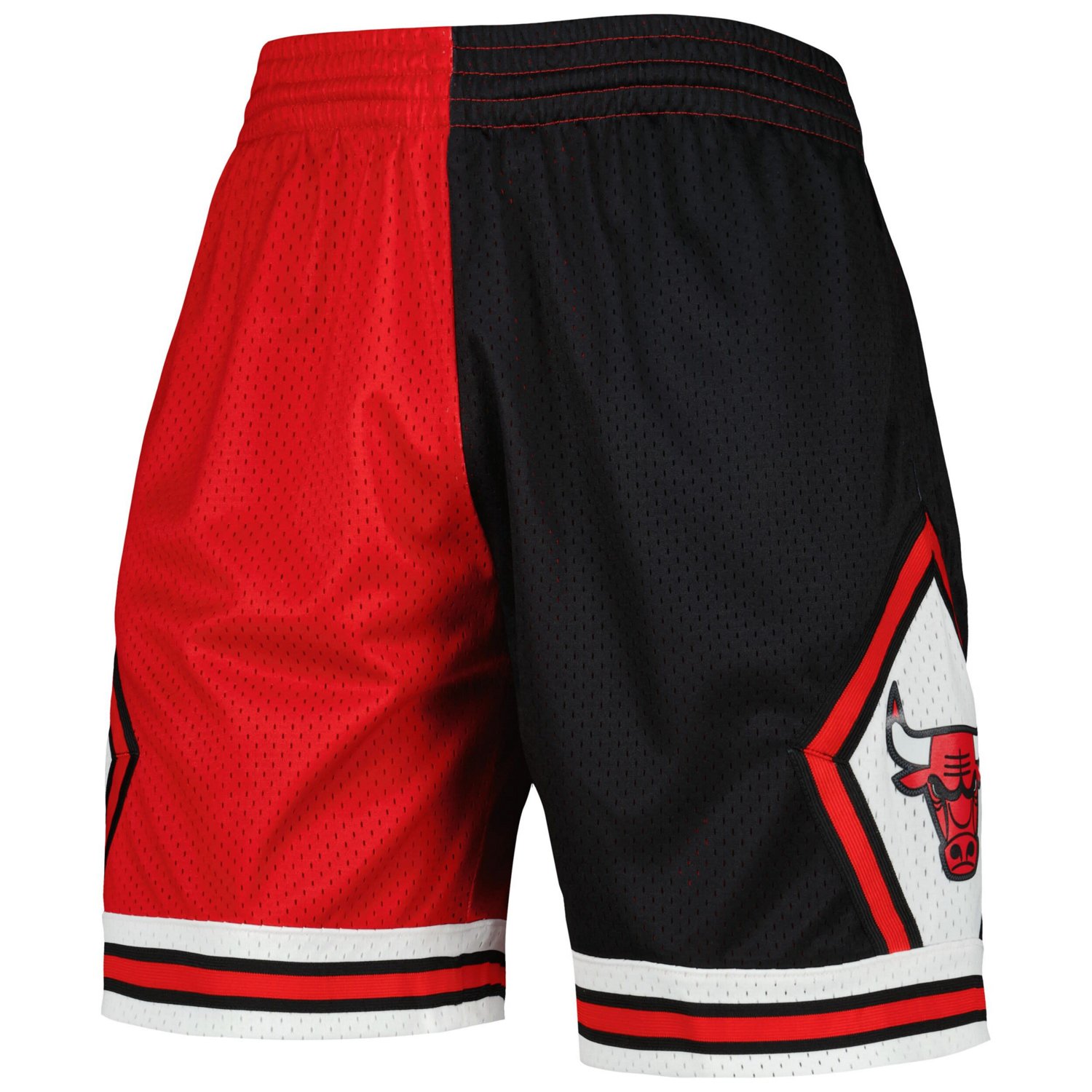 Mitchell  Ness /Red Chicago Bulls Hardwood Classics 1997 Split Swingman Shorts                                                   - view number 2