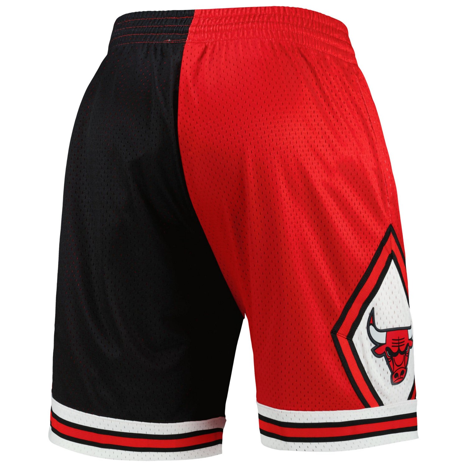 Mitchell  Ness /Red Chicago Bulls Hardwood Classics 1997 Split Swingman Shorts                                                   - view number 3