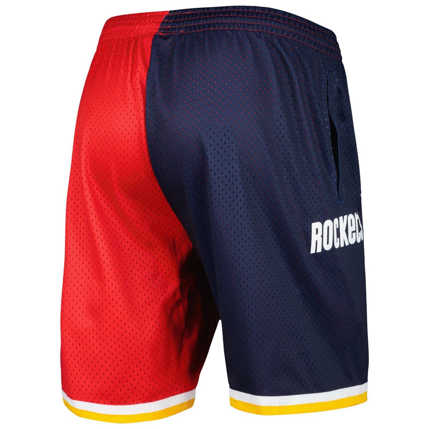 Mitchell  Ness /Red Houston Rockets Hardwood Classics 1993 Split Swingman Shorts                                                 - view number 3