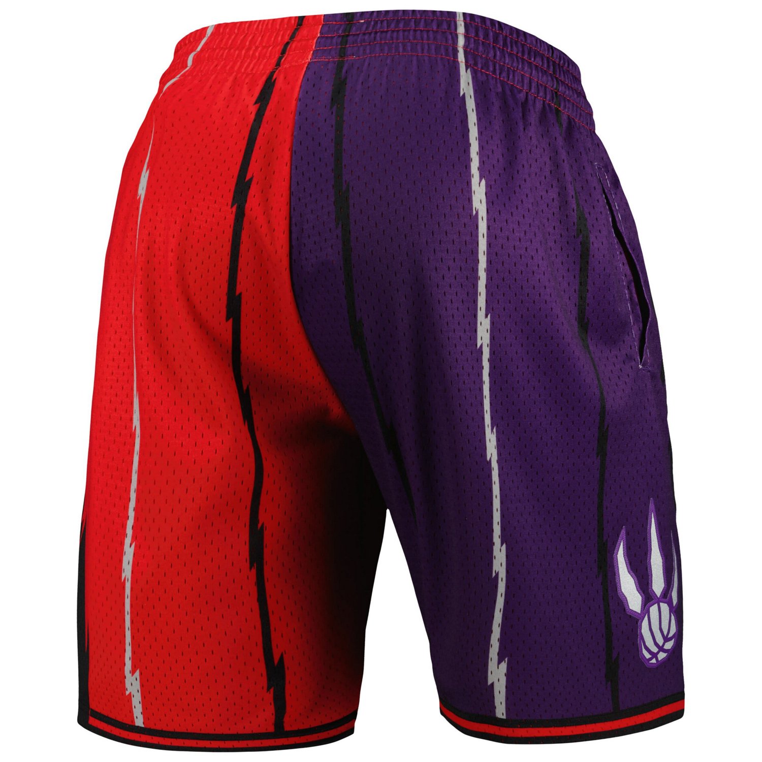 Mitchell  Ness /Red Toronto Raptors Hardwood Classics 1998 Split Swingman Shorts                                                 - view number 3