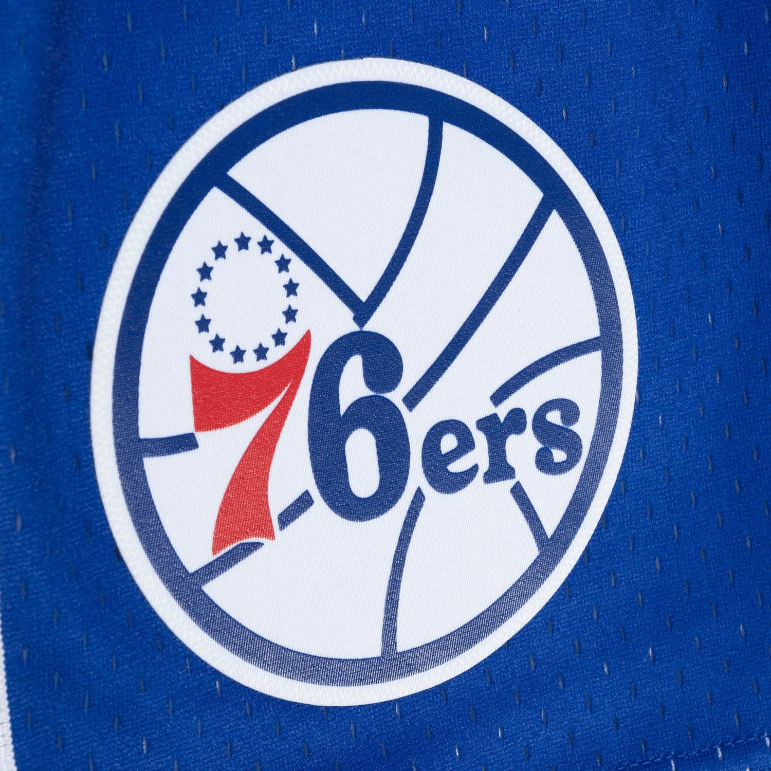 Mitchell  Ness /Royal Philadelphia 76ers 1996/97 Hardwood Classics Fadeaway Reload 30 Swingman Shorts                            - view number 4