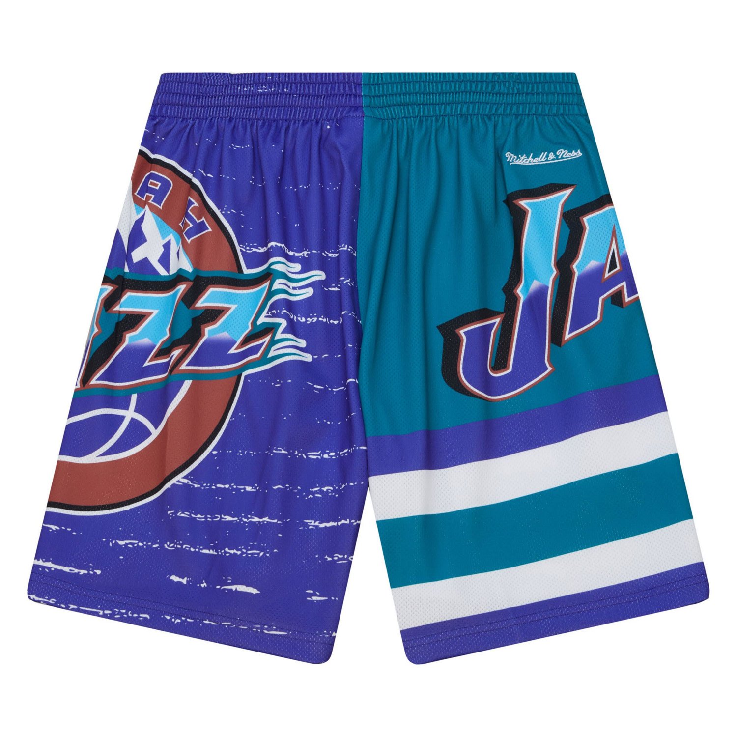 Mitchell  Ness /Turquoise Utah Jazz Jumbotron 30 Shorts                                                                          - view number 3