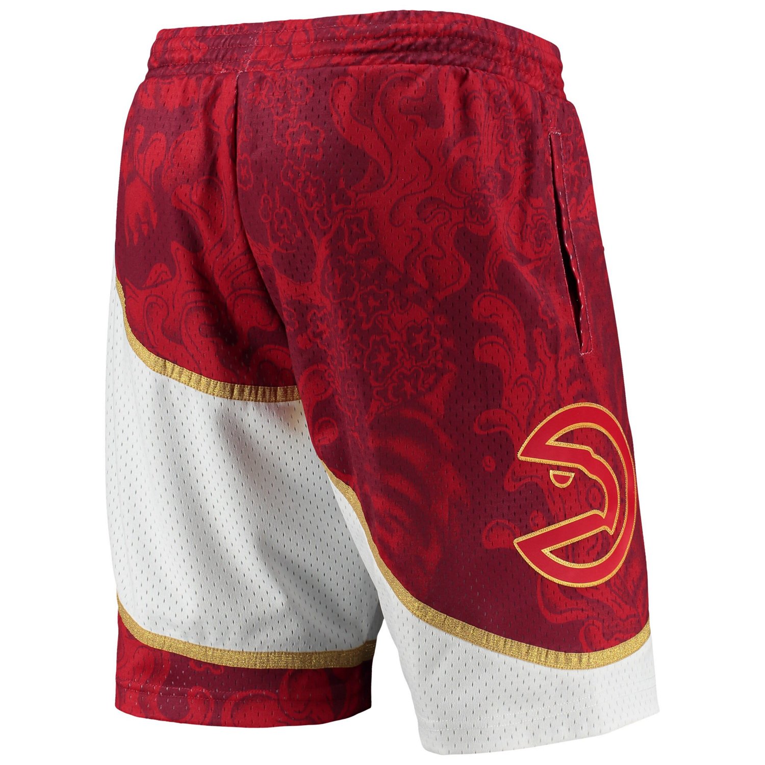 Mitchell  Ness Atlanta Hawks Hardwood Classics Lunar New Year Swingman Shorts                                                    - view number 3