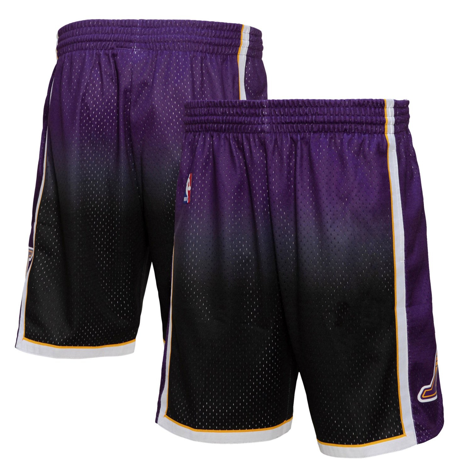 Mitchell  Ness Black Los Angeles Lakers 2009 10 Hardwood Classics Fadeaway Reload 30 Swingman Shorts