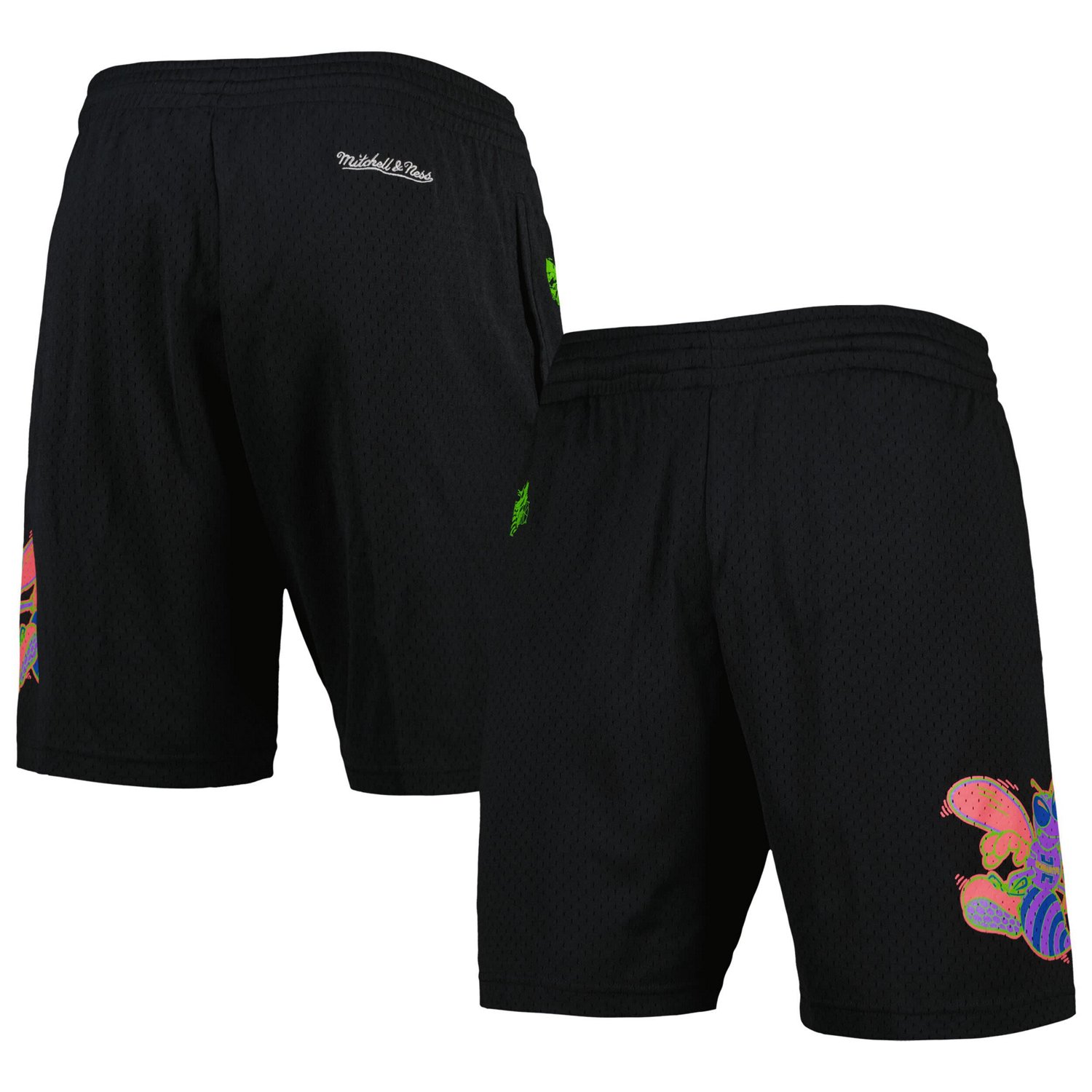 Mitchell Ness Charlotte Hornets Hardwood Classics Color Bomb Energy Shorts Academy