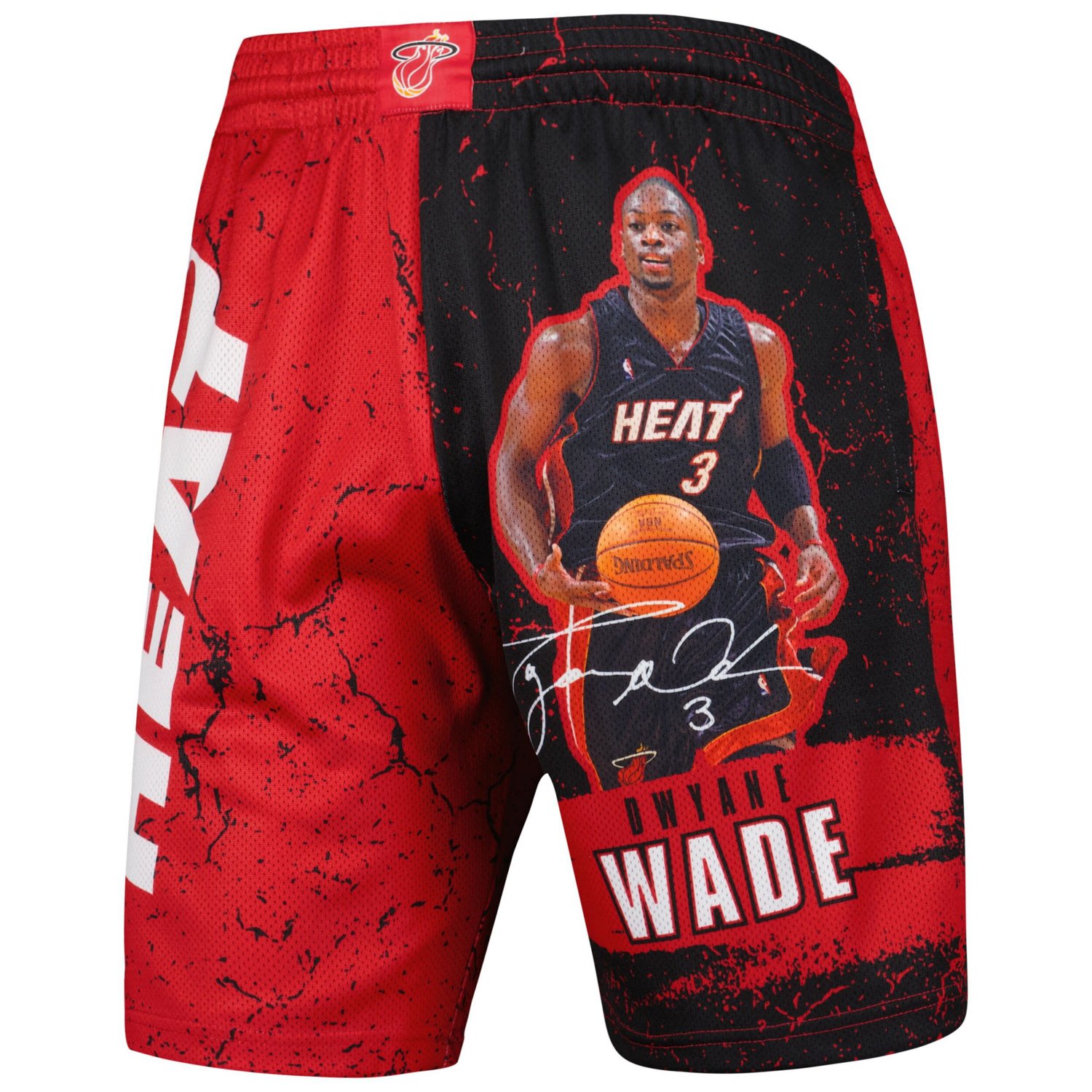 Mitchell  Ness Dwyane Wade Miami Heat Hardwood Classics Player Burst Shorts                                                      - view number 2