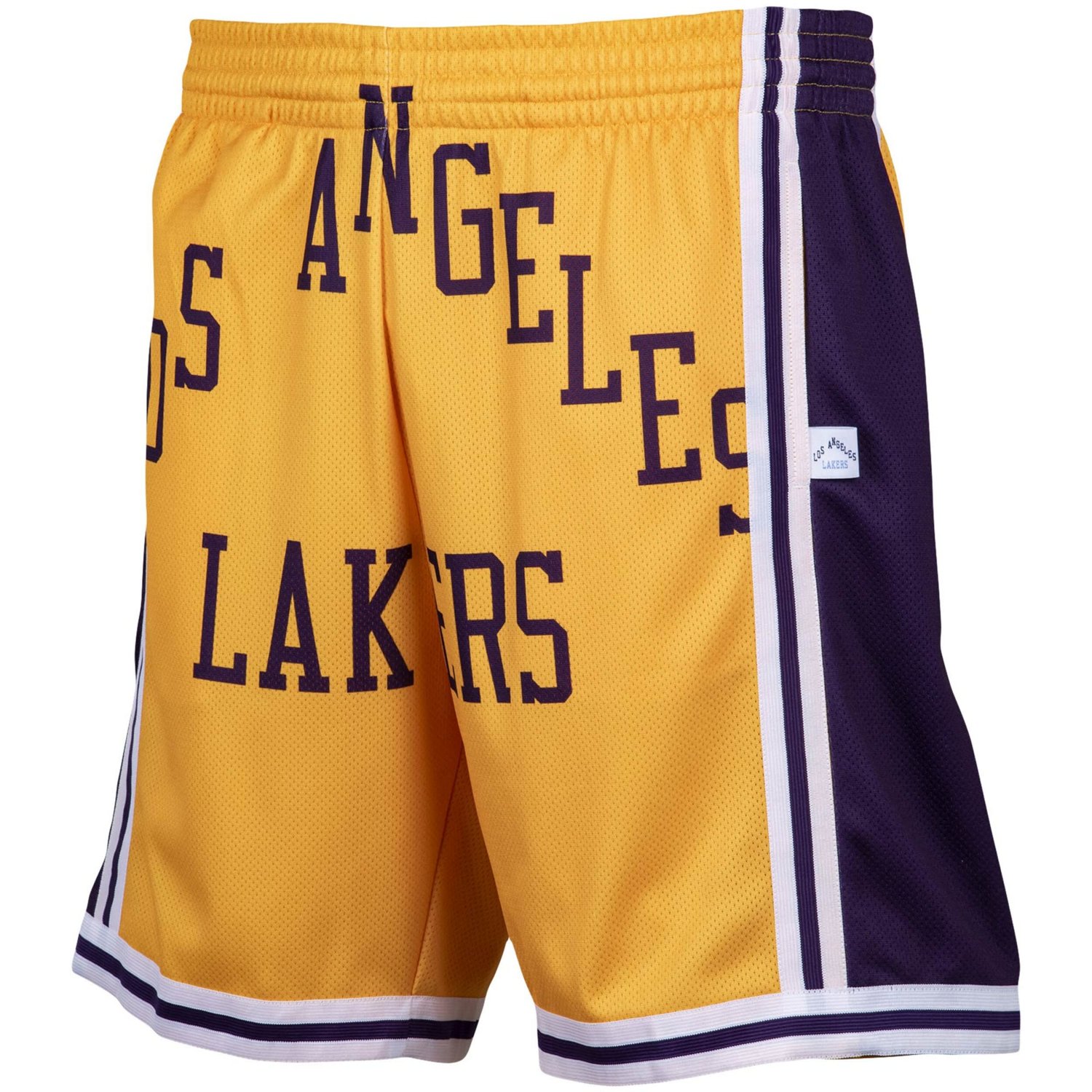 Mitchell  Ness Los Angeles Lakers Hardwood Classics Big Face 20 Shorts - view number 2