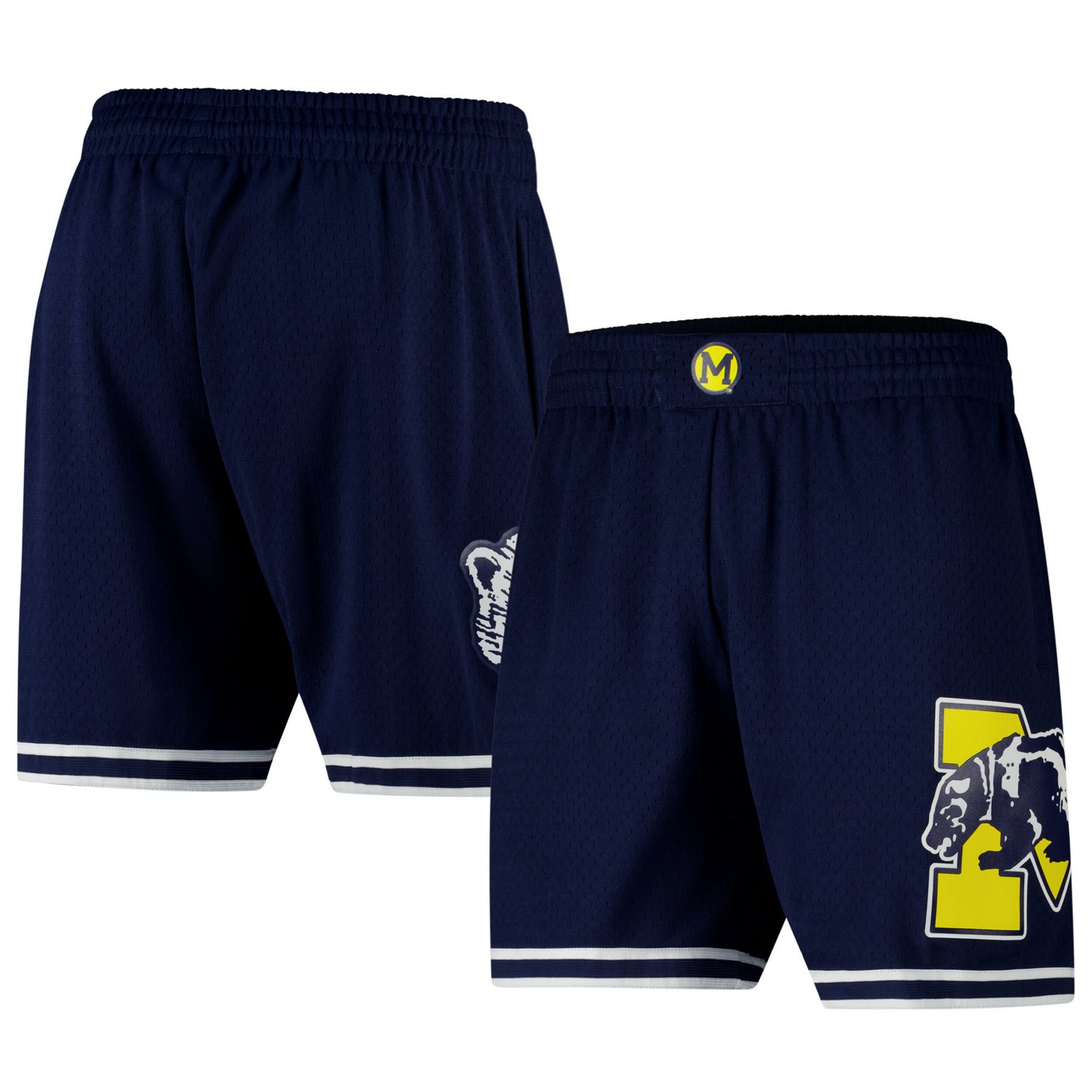 Mitchell  Ness Michigan Wolverines Team ID Vintage Logo Mesh Shorts
