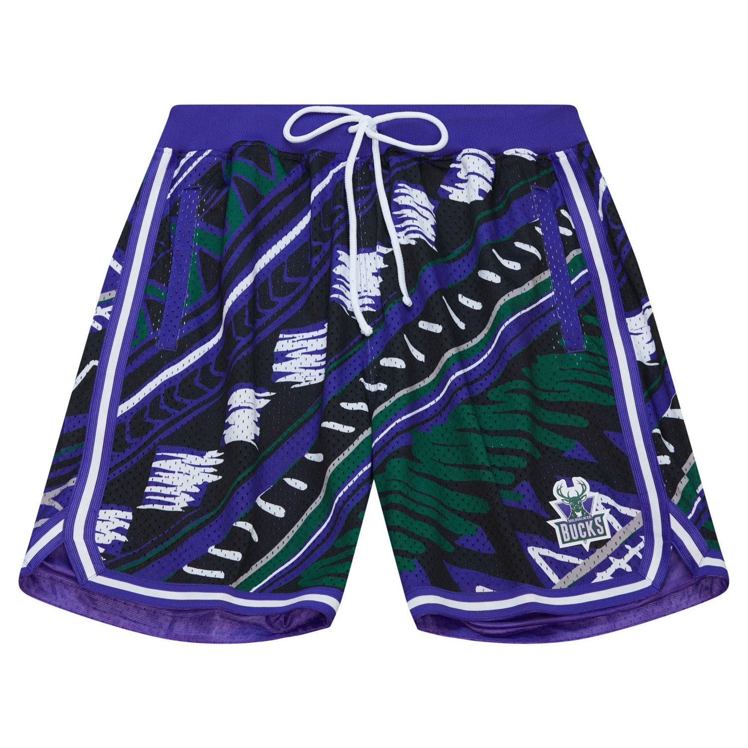 Mitchell  Ness Milwaukee Bucks Game Day Pattern Shorts - view number 2