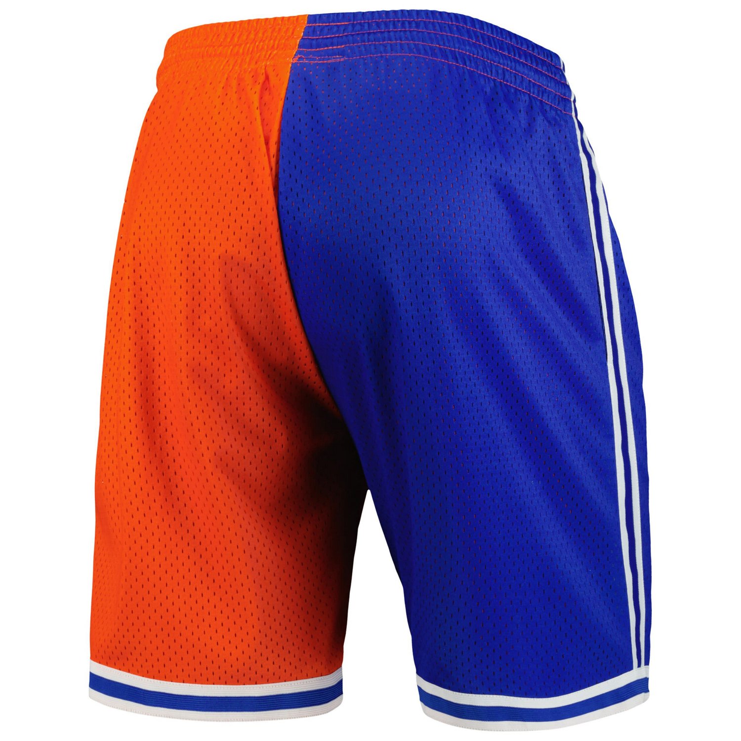 Mitchell  Ness Orange New York Knicks Hardwood Classics 1991 Split Swingman Shorts - view number 3