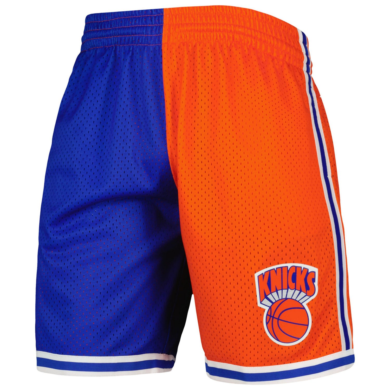 Mitchell  Ness Orange New York Knicks Hardwood Classics 1991 Split Swingman Shorts - view number 2