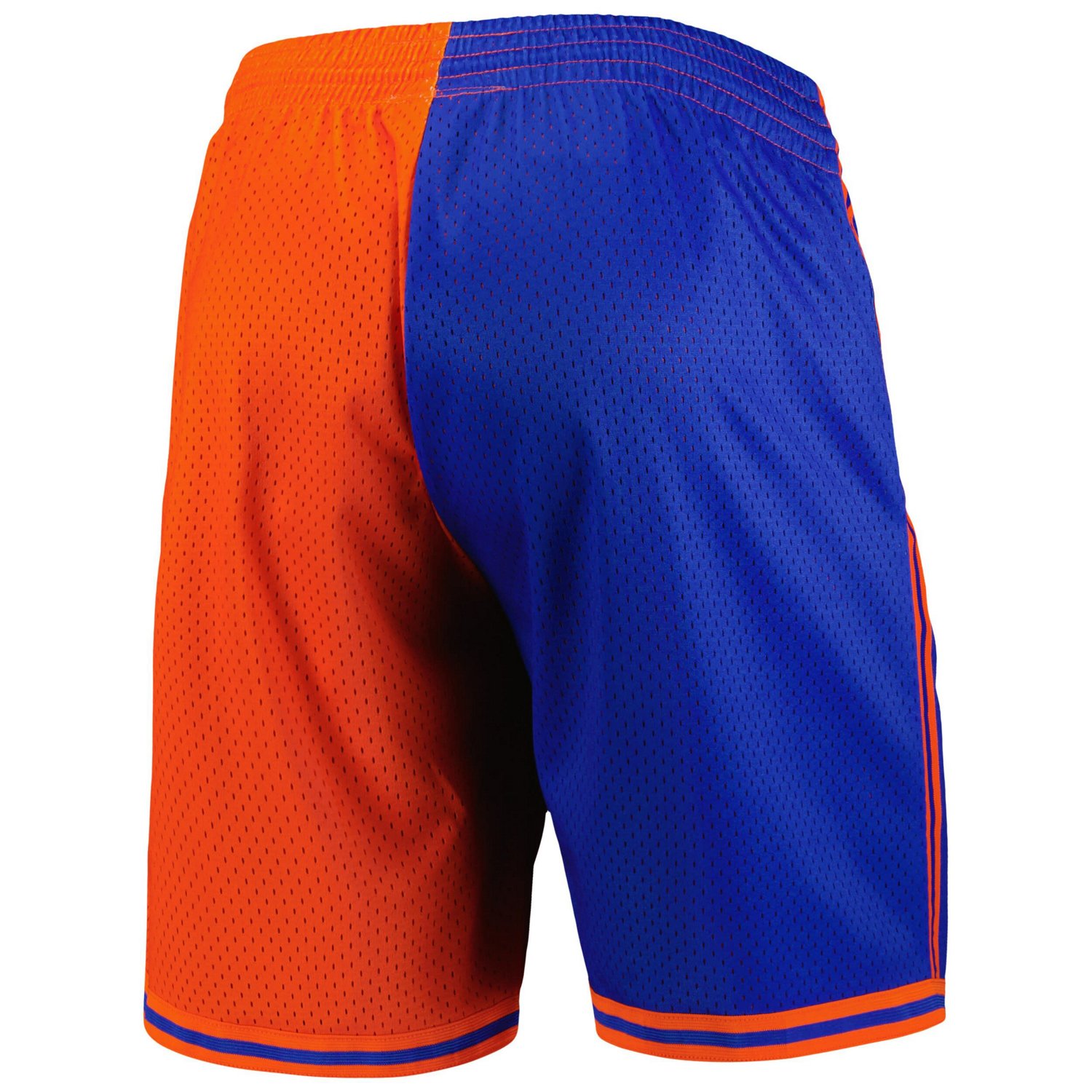 Mitchell  Ness Orange New York Knicks Hardwood Classics 1996 Split Swingman Shorts - view number 3