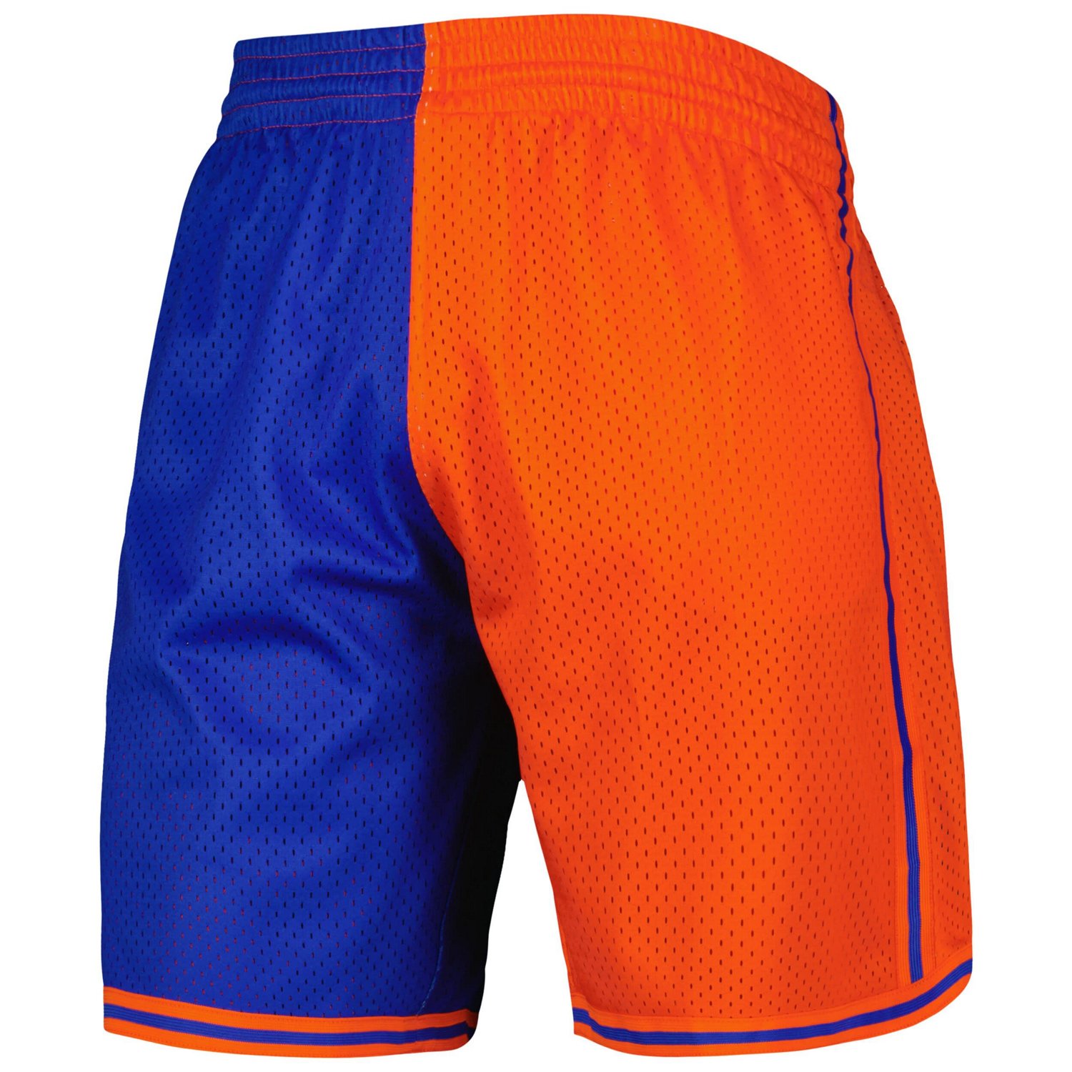 Mitchell  Ness Orange New York Knicks Hardwood Classics 1996 Split Swingman Shorts - view number 2