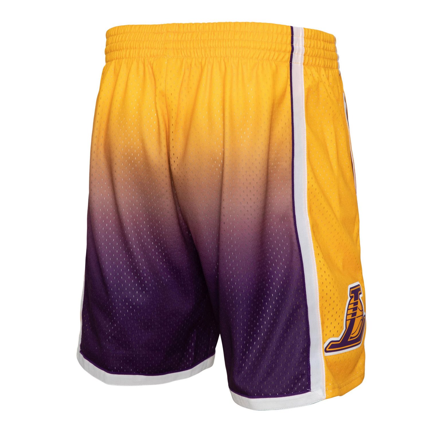 Mitchell  Ness Purple Los Angeles Lakers 2009 10 Hardwood Classics Fadeaway Reload 30 Swingman Shorts - view number 3