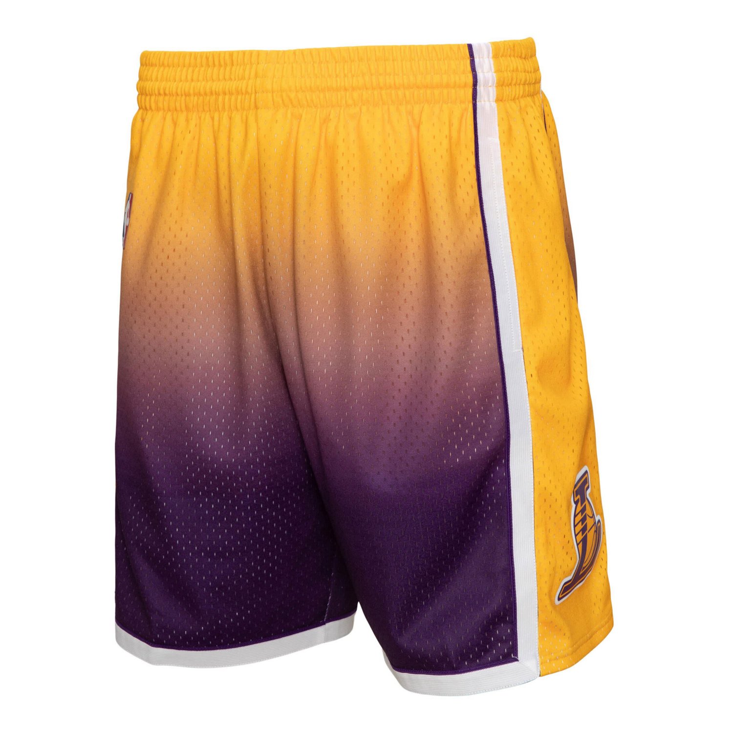 Mitchell  Ness Purple Los Angeles Lakers 2009 10 Hardwood Classics Fadeaway Reload 30 Swingman Shorts - view number 2