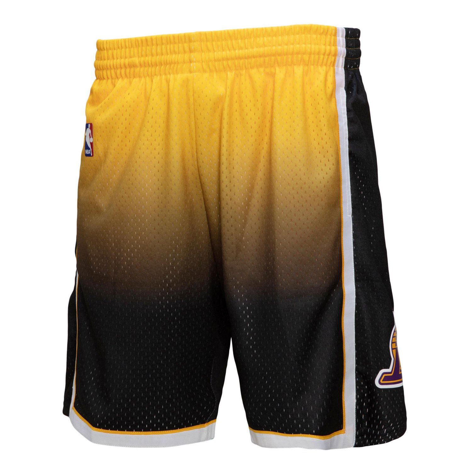 Mitchell  Ness Purple Los Angeles Lakers 2009 10 Hardwood Classics Fadeaway Reload 30 Swingman Shorts - view number 2