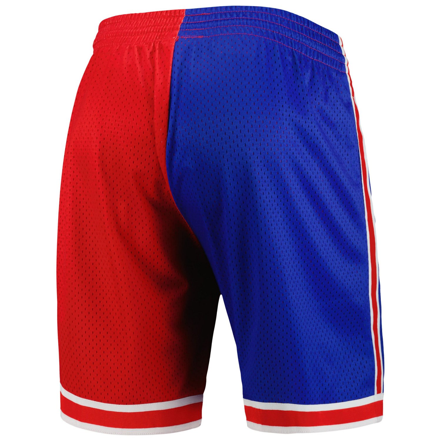 Mitchell  Ness Red New Jersey Nets Hardwood Classics 1993 Split Swingman Shorts