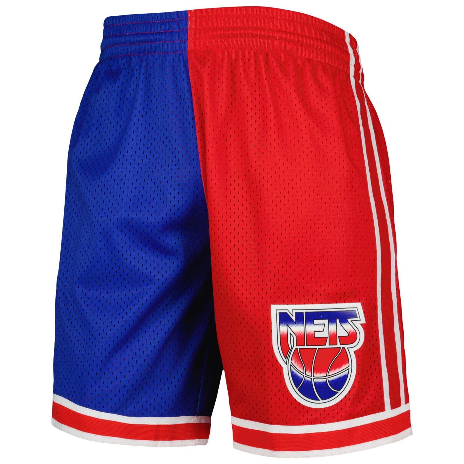 Mitchell  Ness Red New Jersey Nets Hardwood Classics 1993 Split Swingman Shorts