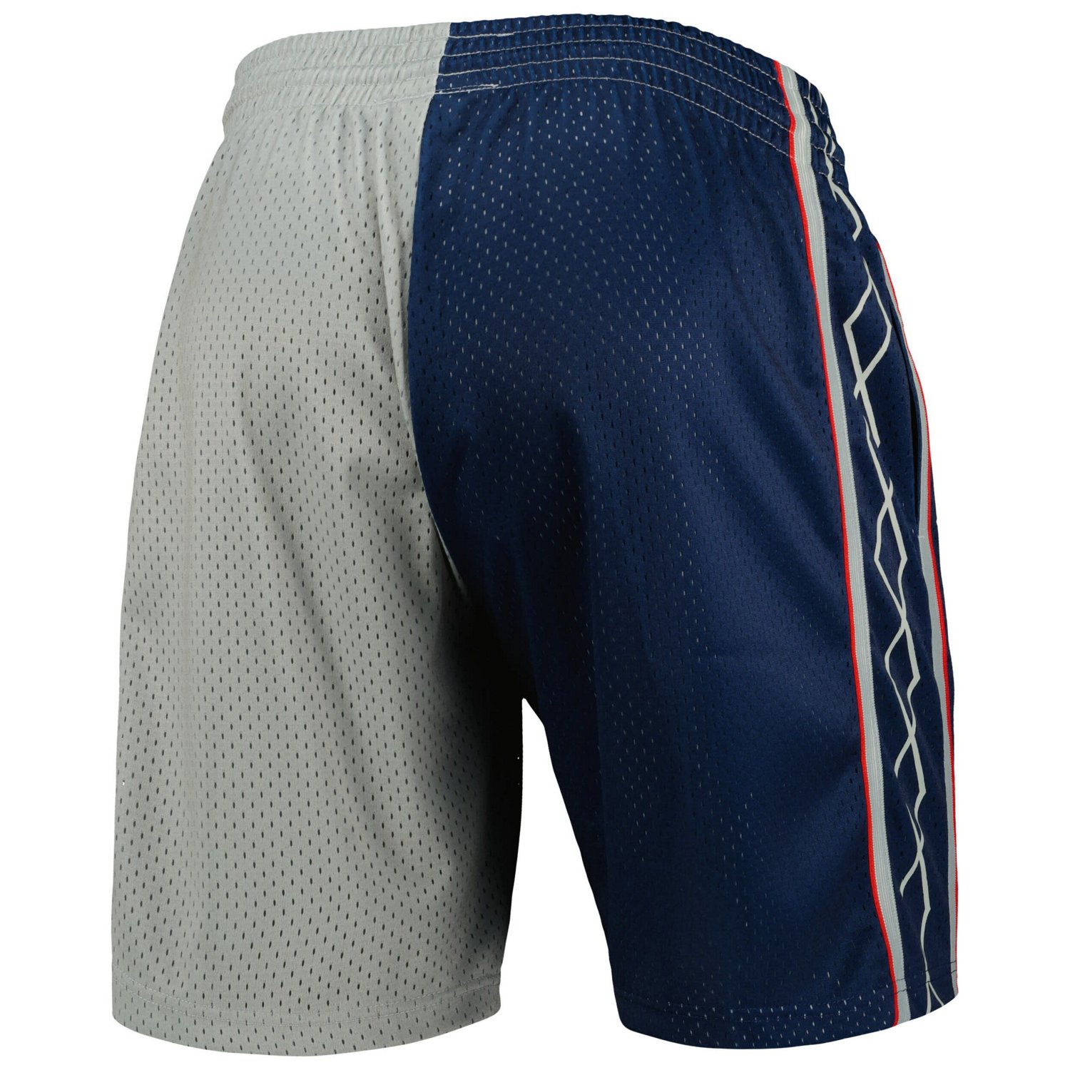 Mitchell  Ness Silver New Jersey Nets Hardwood Classics 2006 Split Swingman Shorts - view number 3