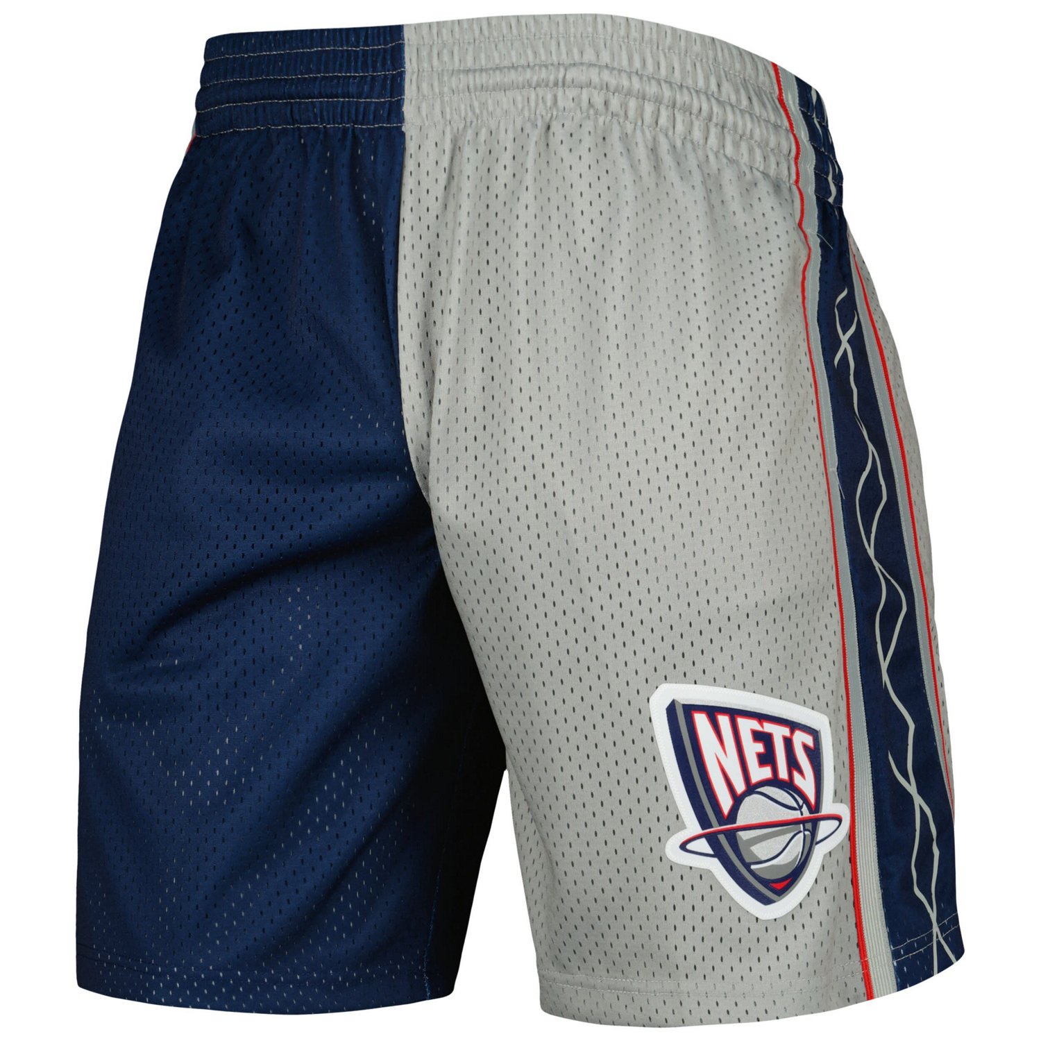 Mitchell  Ness Silver New Jersey Nets Hardwood Classics 2006 Split Swingman Shorts - view number 2