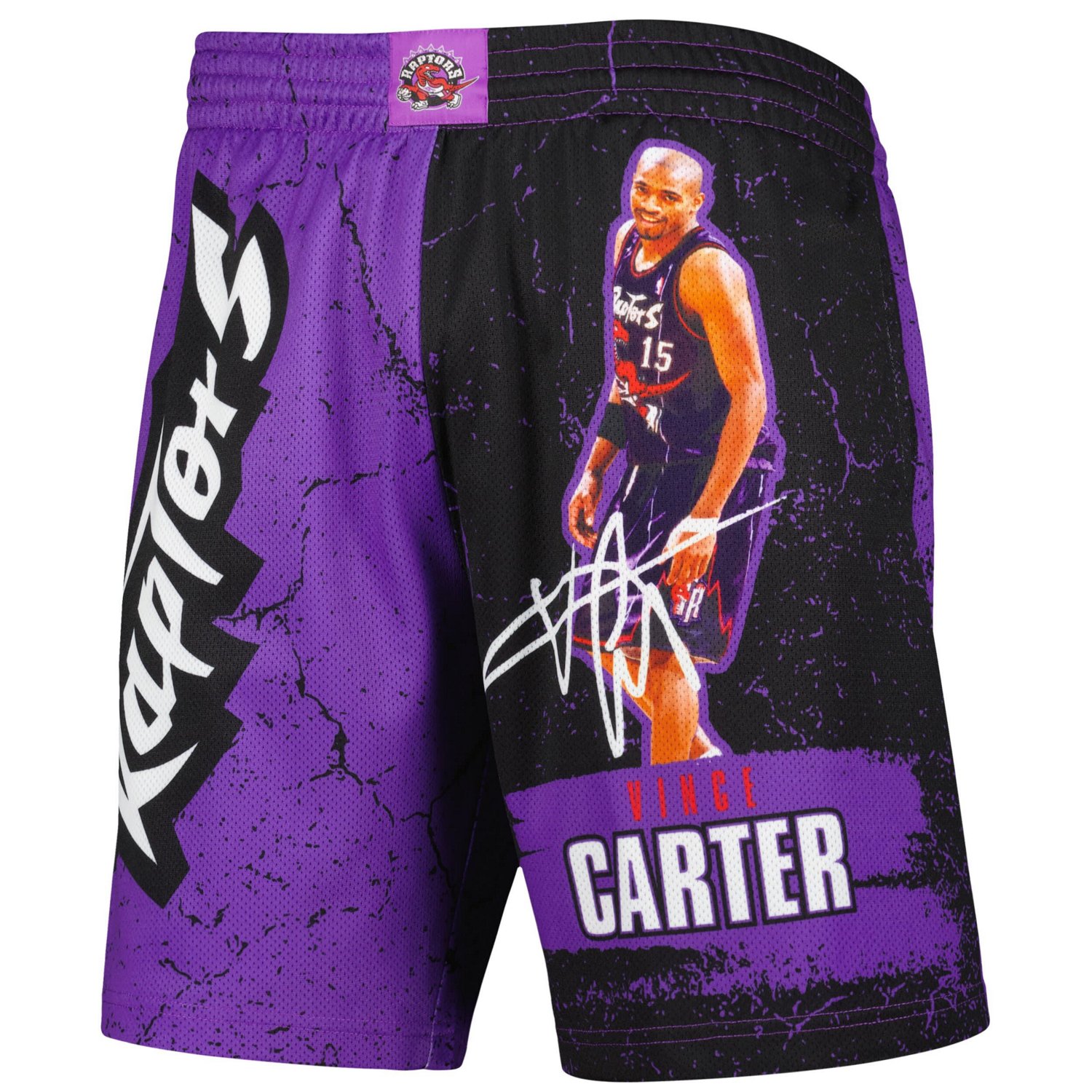 Mitchell  Ness Vince Carter Toronto Raptors Hardwood Classics Player Burst Shorts                                                - view number 2
