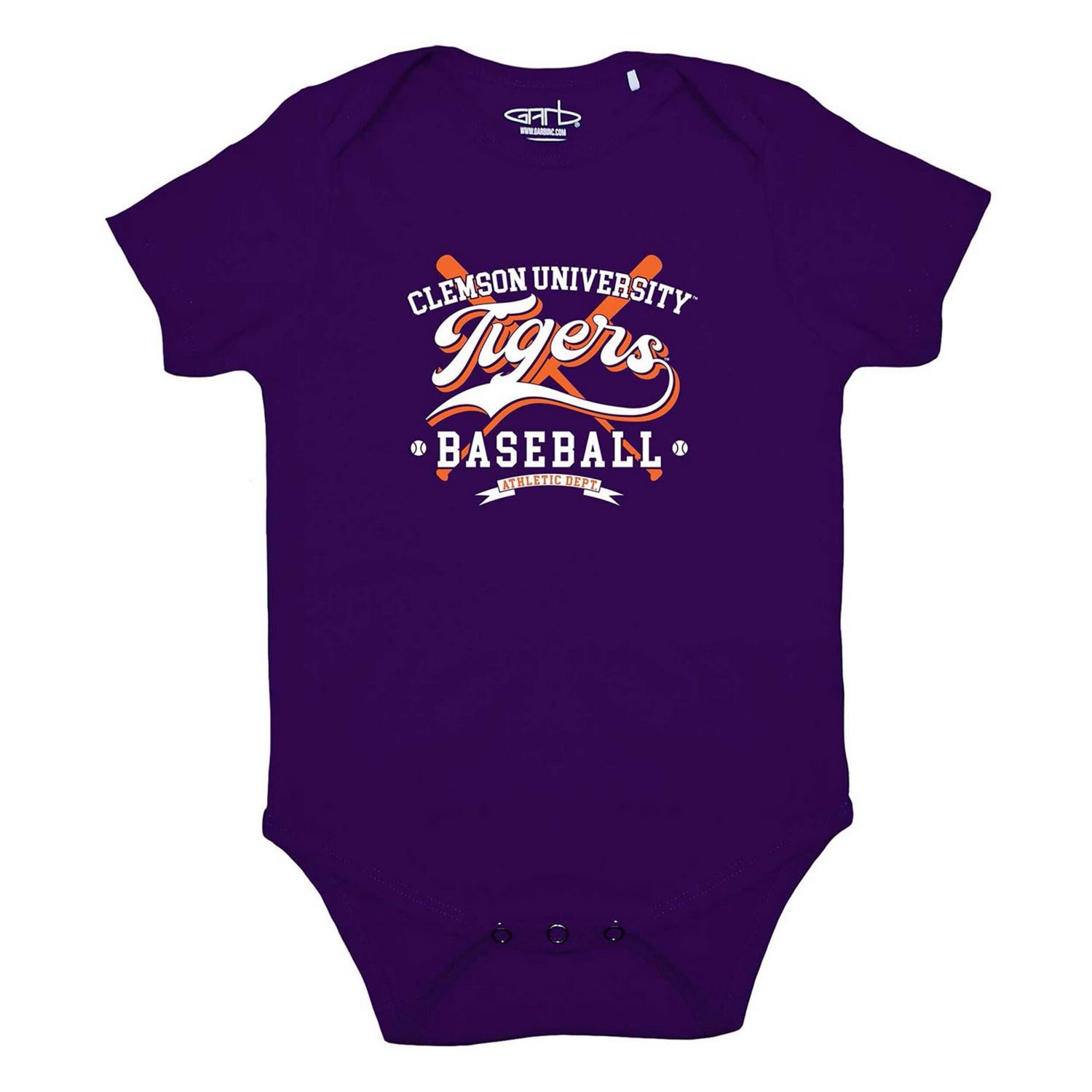 Newborn  Infant Garb Clemson Tigers Otis Baseball Bodysuit