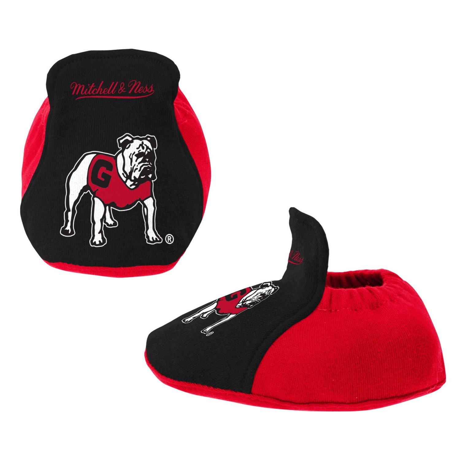 Newborn  Infant Mitchell  Ness Georgia Bulldogs 3-Pack Bodysuit Bib and Bootie Set - view number 4