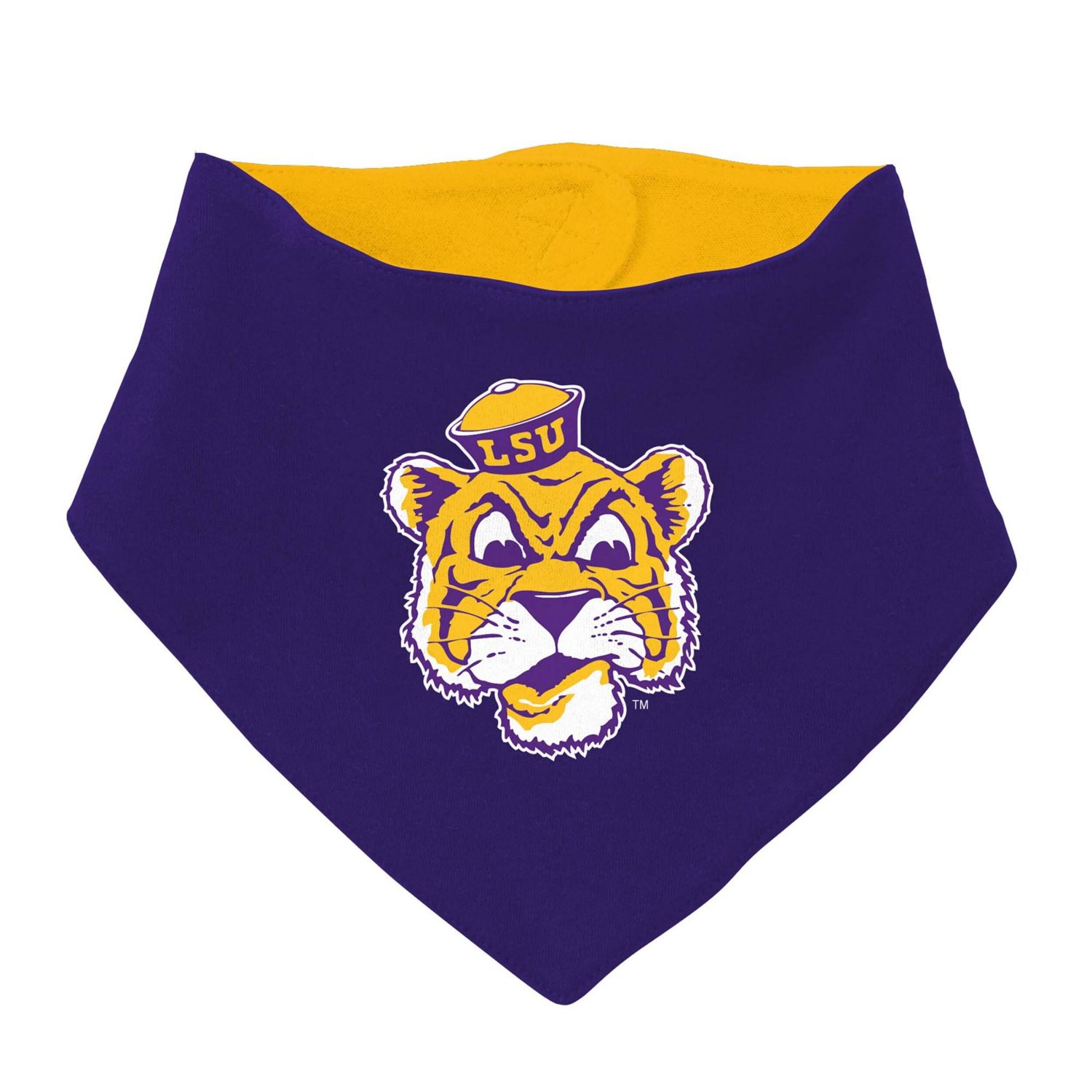 Newborn  Infant Mitchell Ness LSU Tigers 3-Pack Bodysuit Bib and Bootie Set