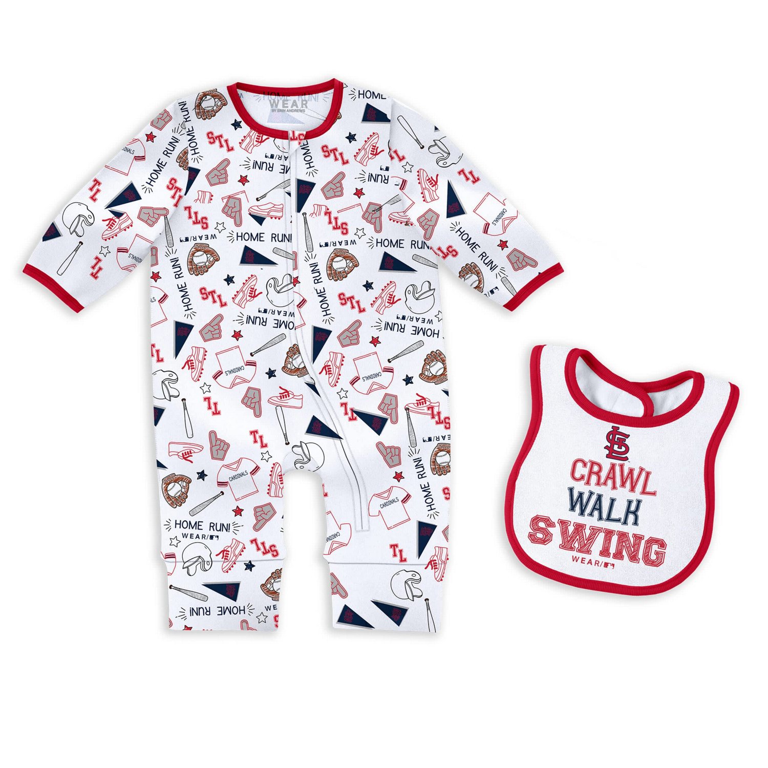 Newborn  Infant WEAR by Erin Andrews St Louis Cardinals Sleep Play Set