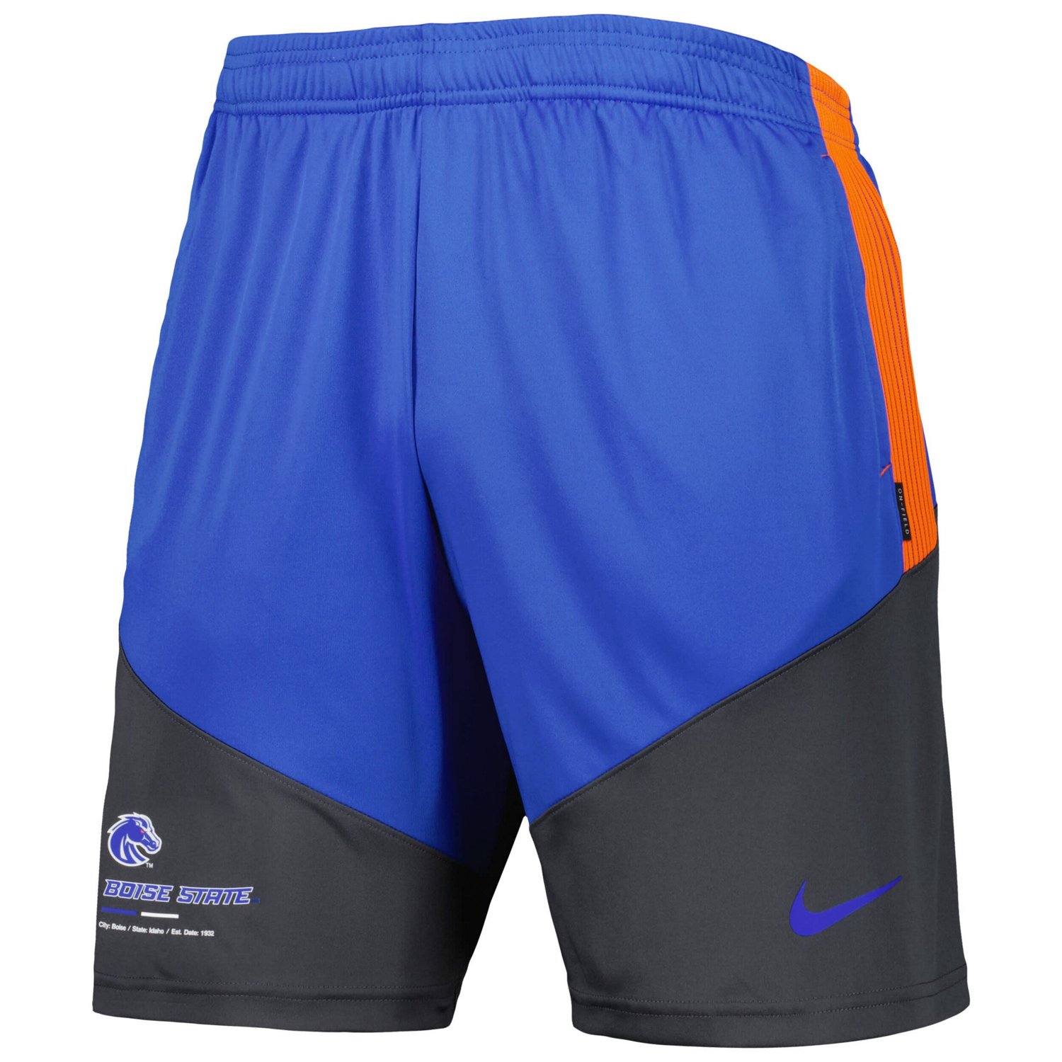 Nike /Anthracite Boise State Broncos Performance Player Shorts - view number 2