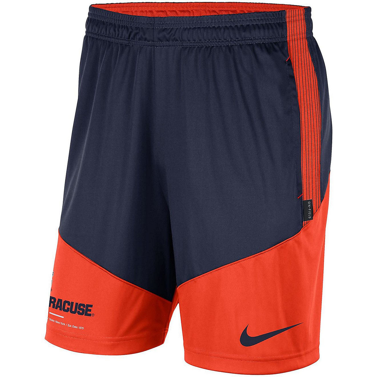 Nike /Orange Syracuse Orange Team Performance Knit Shorts                                                                        - view number 2