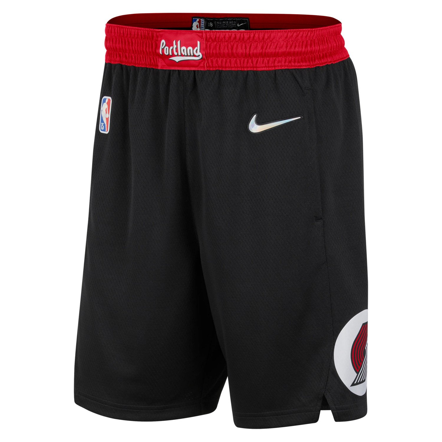 Nike /Red Portland Trail Blazers 2021/22 City Edition Swingman Shorts                                                            - view number 2
