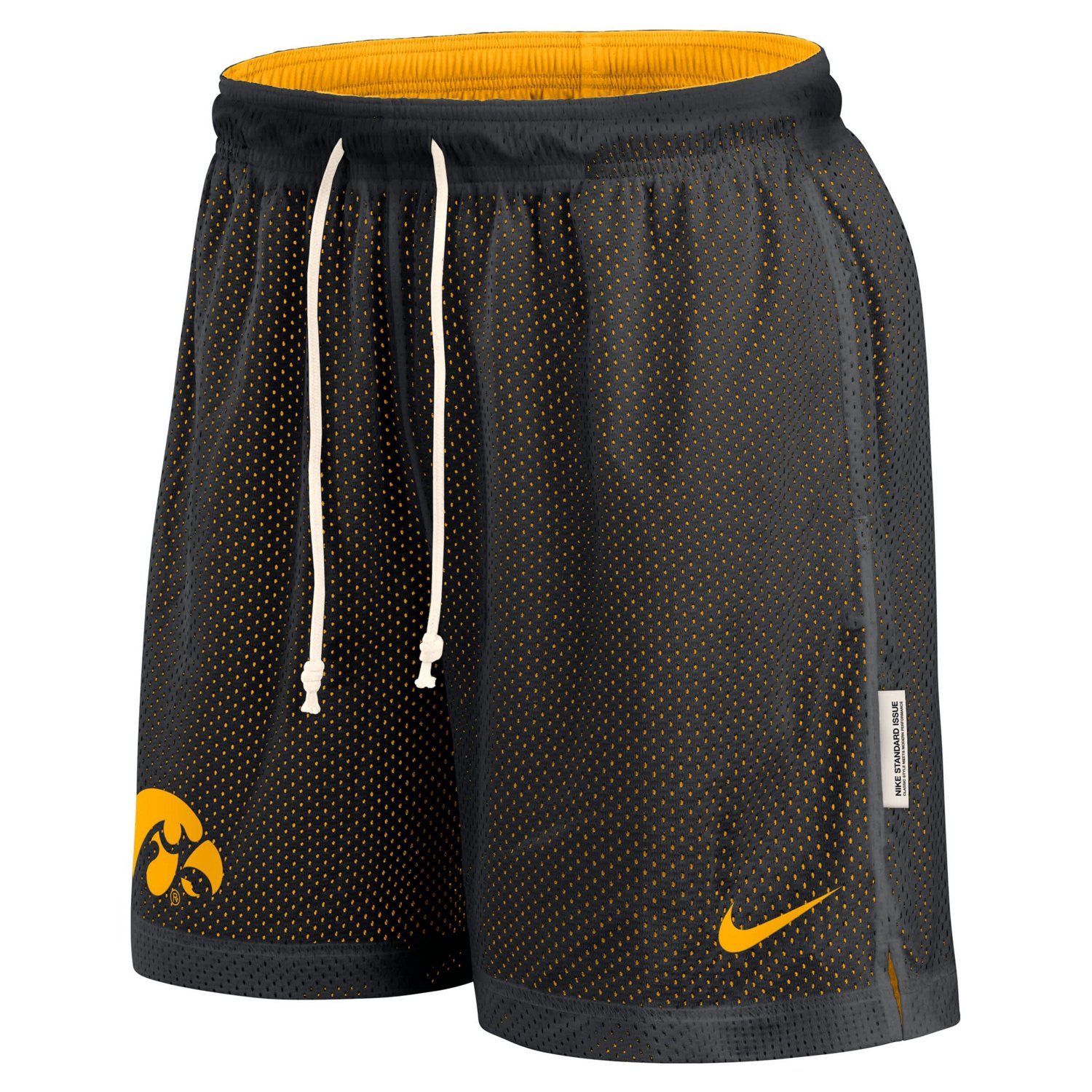 Nike Gold Iowa Hawkeyes Courtside Standard Issue Dri-FIT Reversible Shorts - view number 2