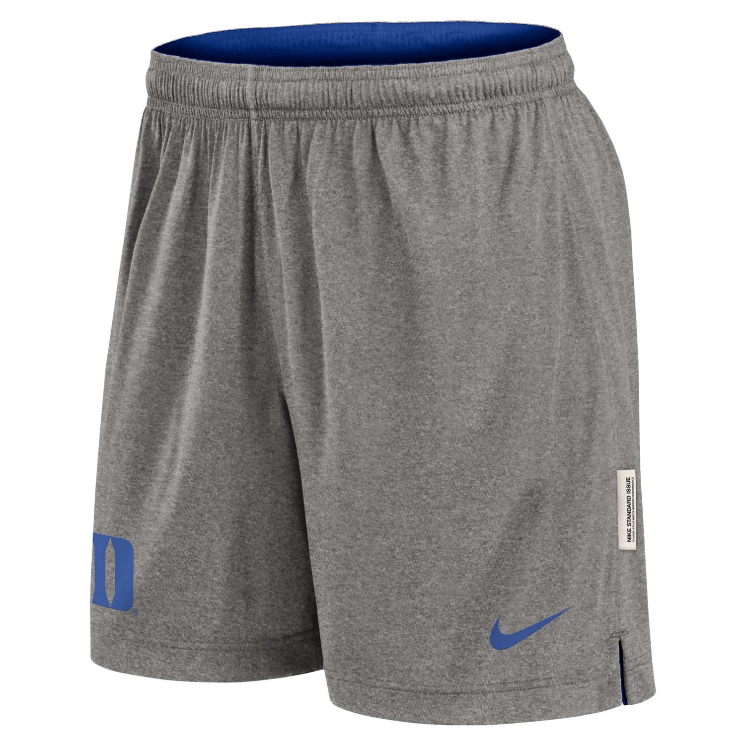 Nike Heather Gray Duke Blue Devils Player Reversible Shorts                                                                      - view number 4