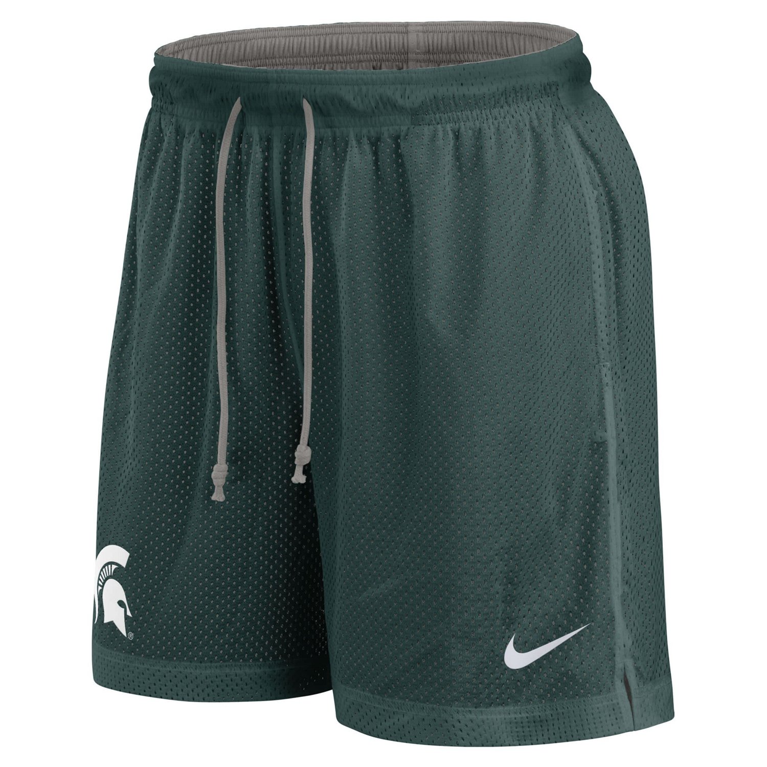 Nike Heather Gray Michigan State Spartans Player Reversible Shorts                                                               - view number 2