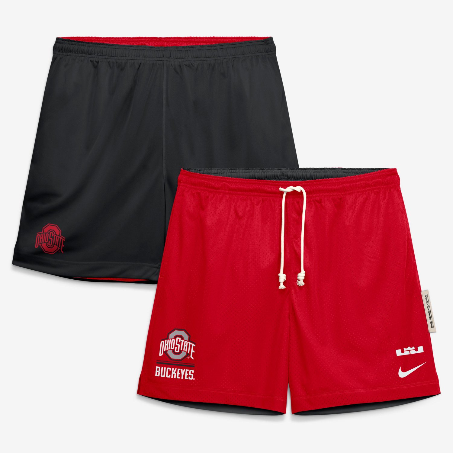Nike LeBron James Ohio State Buckeyes Courtside Reversible Dri-FIT Shorts