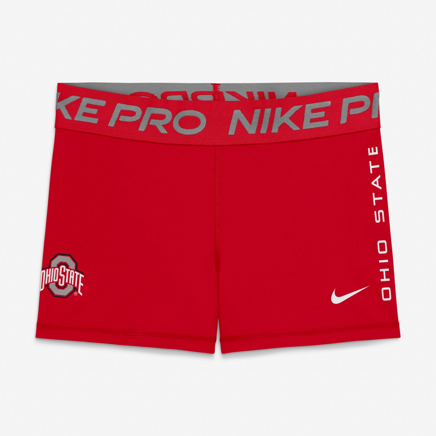 Nike Ohio State Buckeyes Pro Dri-FIT Mid-Rise Shorts