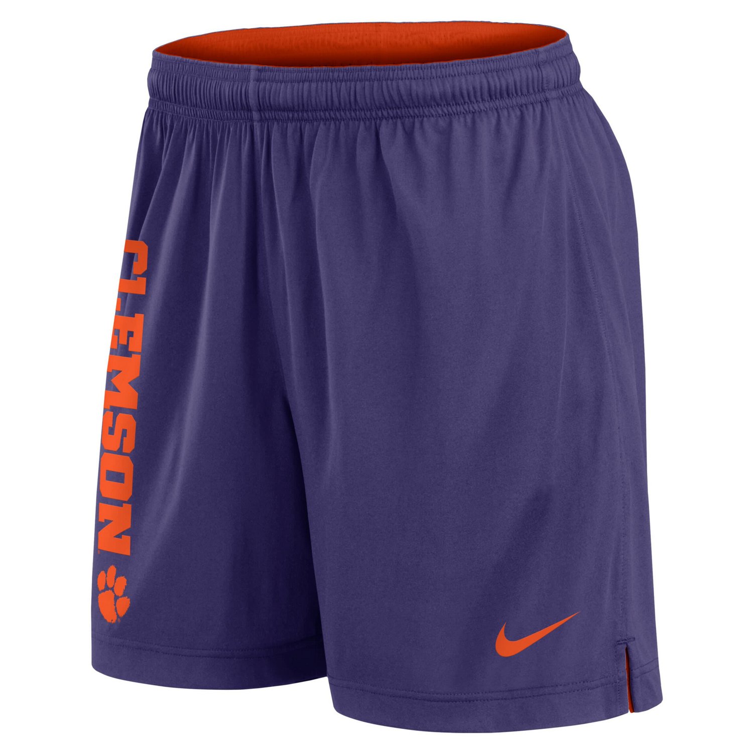 Nike Purple Clemson Tigers Courtside Standard Issue Dri-FIT Reversible Shorts - view number 4