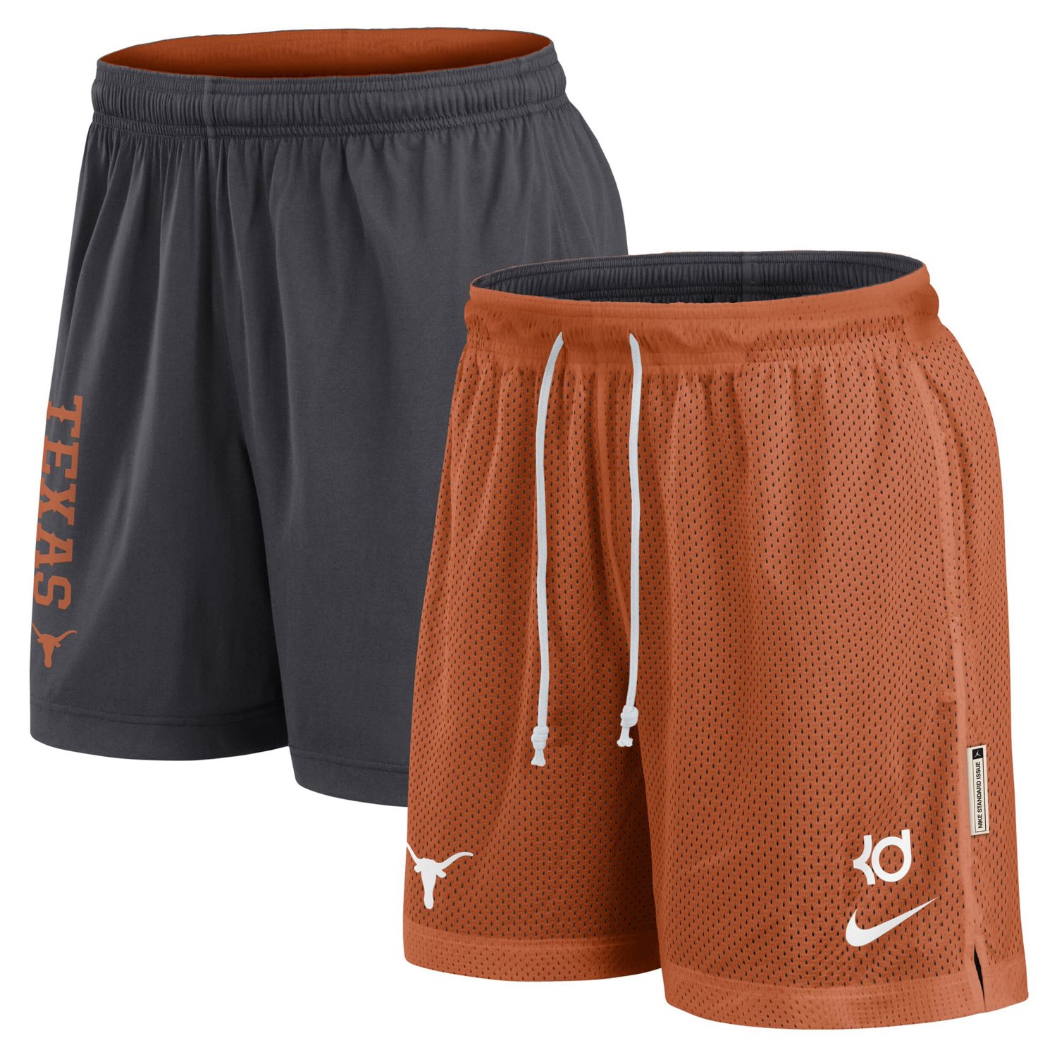 Nike Texas Anthracite Texas Longhorns Courtside Standard Issue Dri-FIT Reversible Shorts
