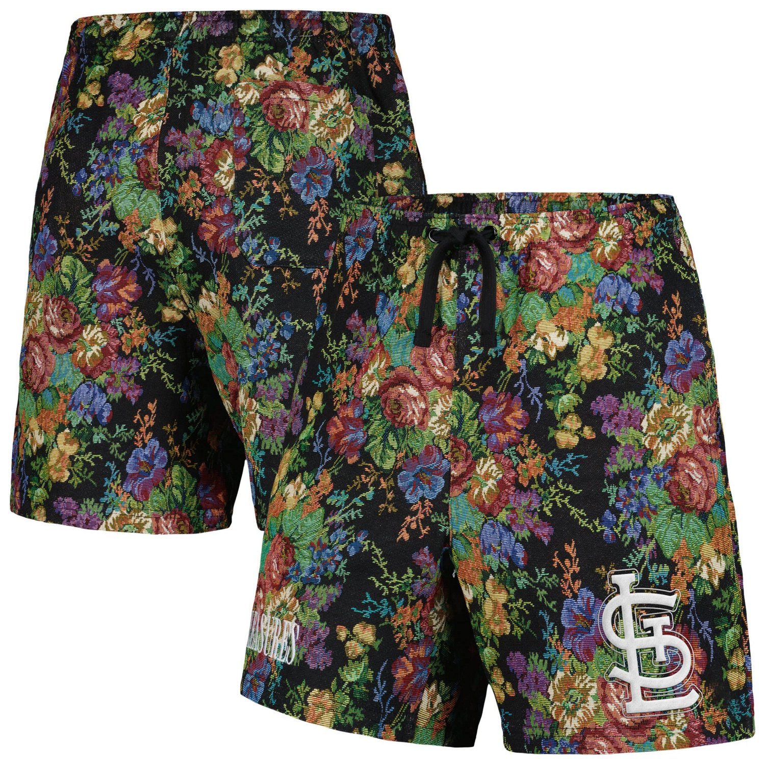 PLEASURES St Louis Cardinals Floral Shorts                                                                                      
