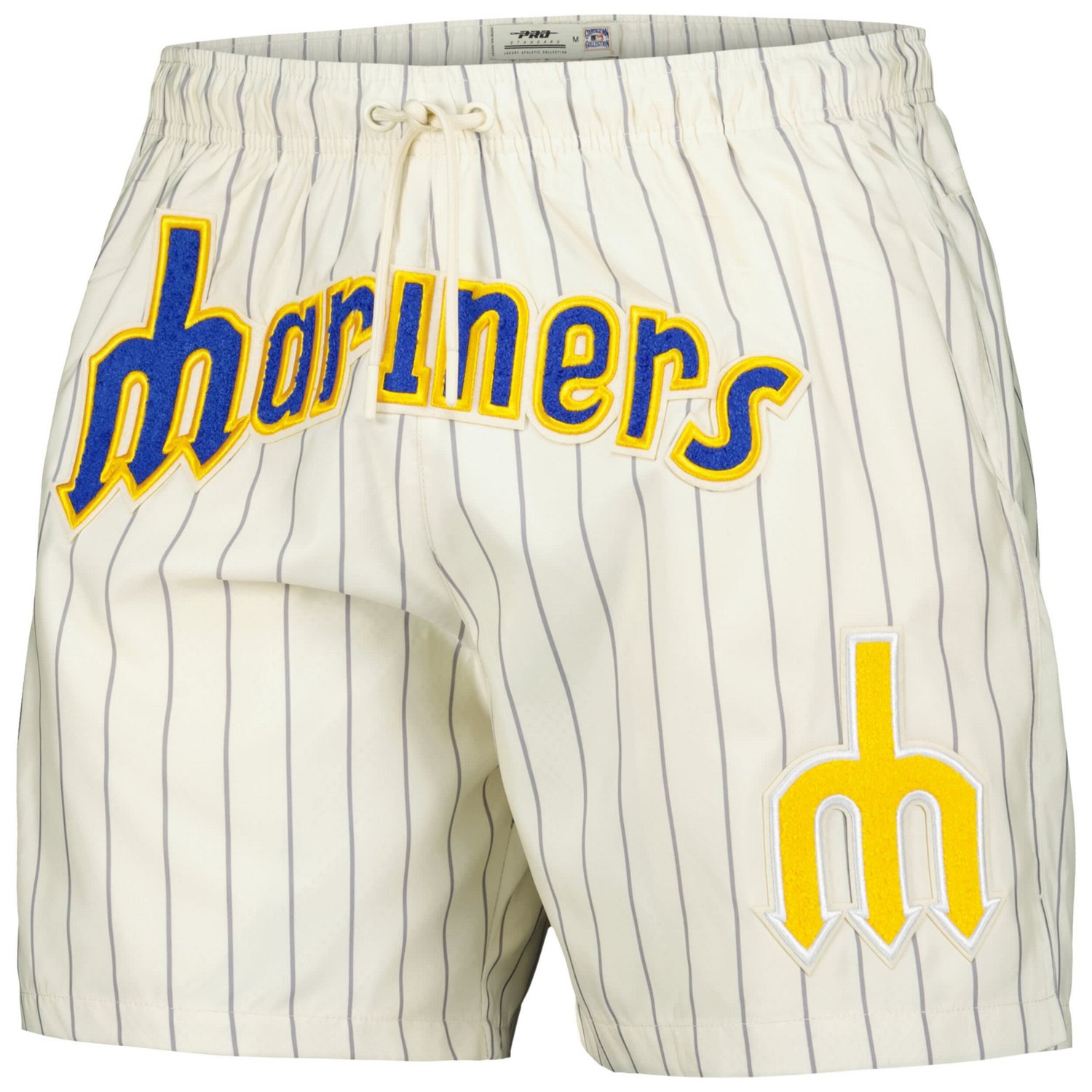Pro Standard Seattle Mariners Pinstripe Retro Classic Woven Shorts - view number 2