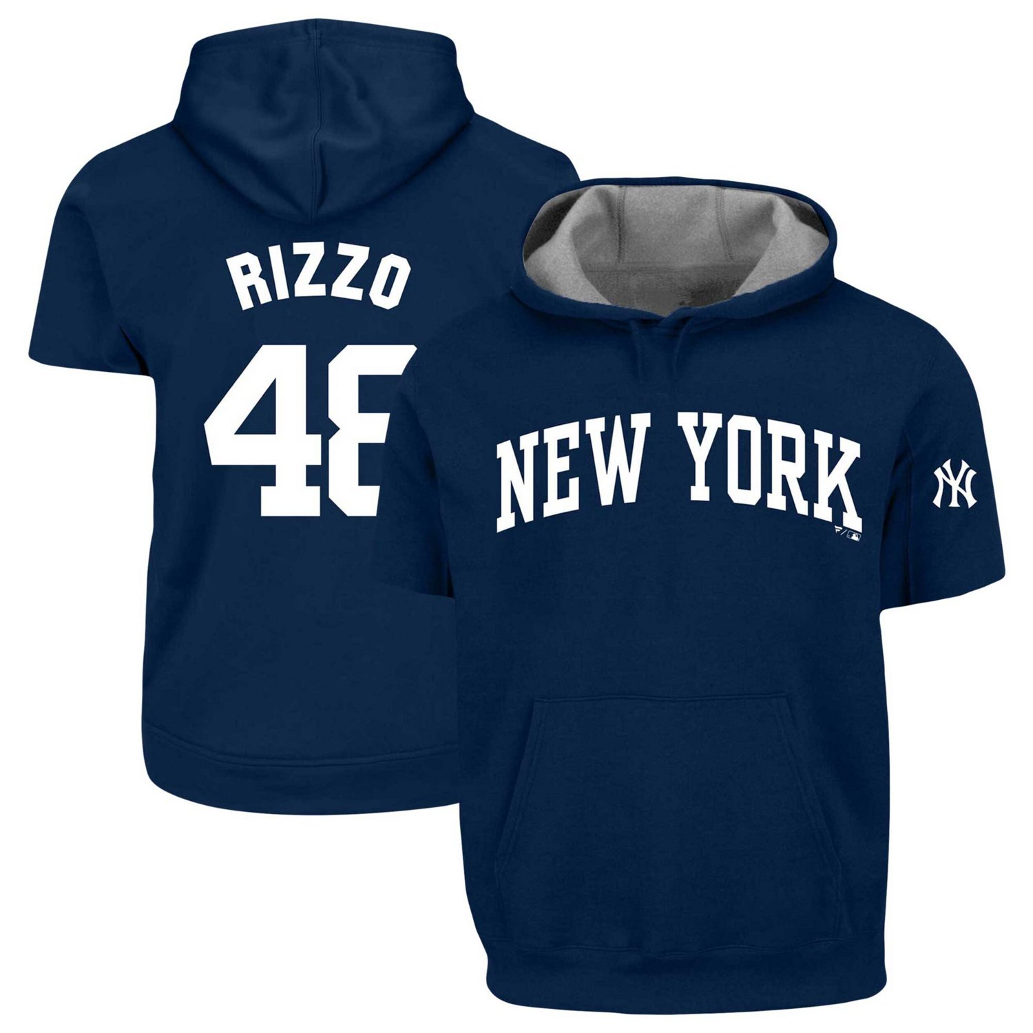 Profile Anthony Rizzo New York Yankees Big  Tall Fleece Short Sleeve Hoodie