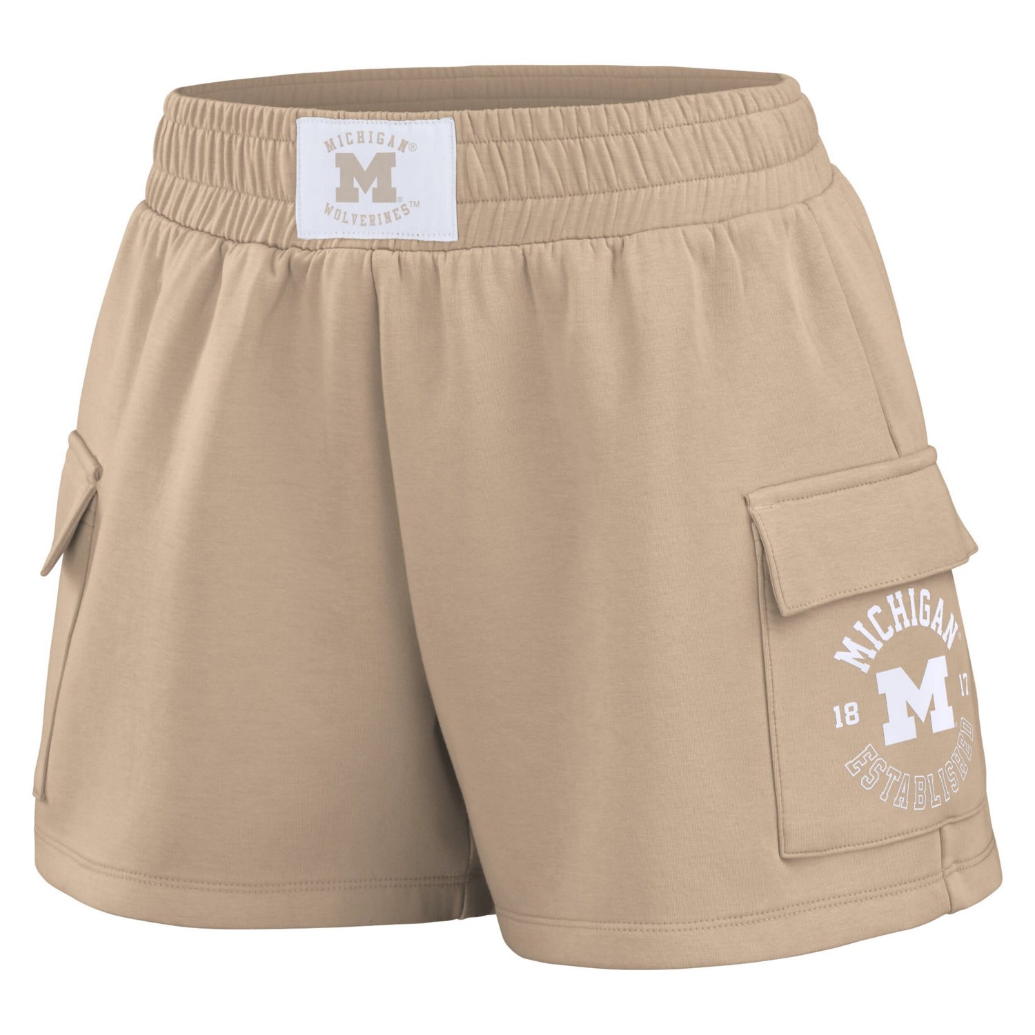 WEAR by Erin Andrews Michigan Wolverines Neutral Shorts - view number 2