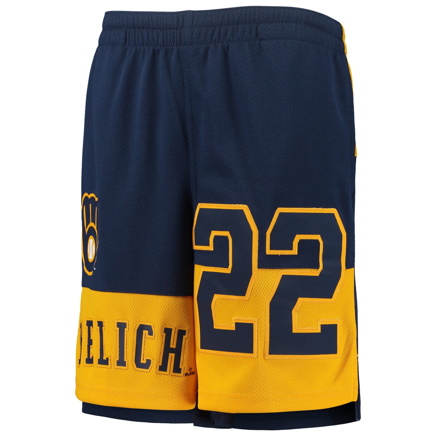 Youth Christian Yelich Milwaukee Brewers Pandemonium Name  Number Shorts - view number 2
